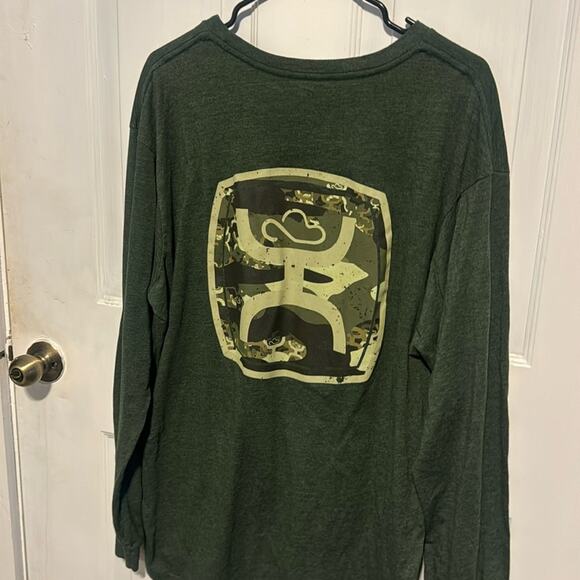 Hooey Zenith Olive Long Sleeve T Shirt 2XL - Picture 4 of 7